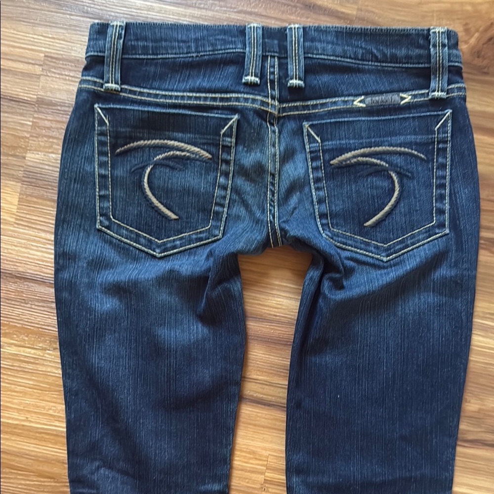 BRAND NEWFrankieB Jeans Sz2 Low Rise Stretch Yellow F Pocket